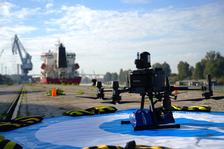 El Puerto de Sevilla ensaya el uso de drones para la logística en el marco del proyecto europeo U – ELCOME
